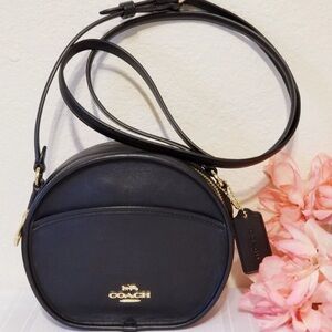 Coach canti black Leather Crossbody Bag
